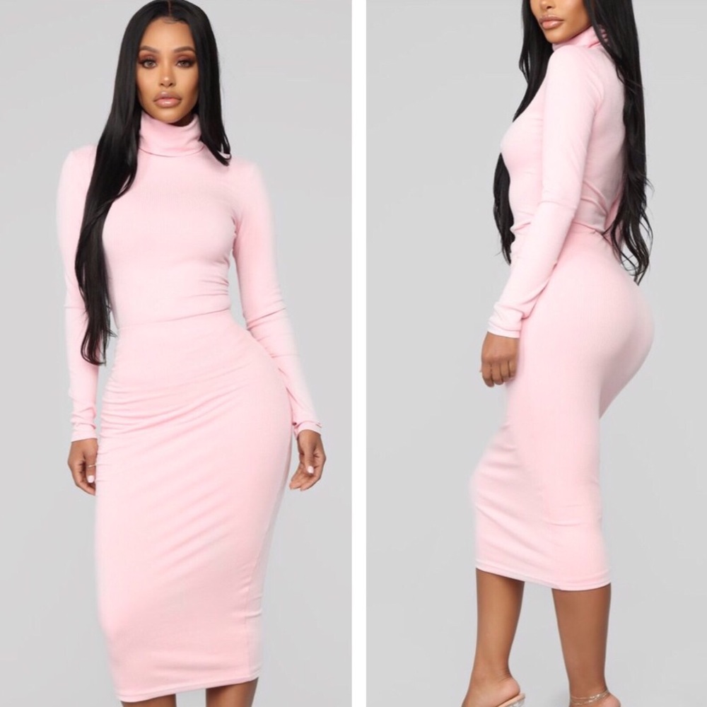 Ribbed Skirt Set in Pink
